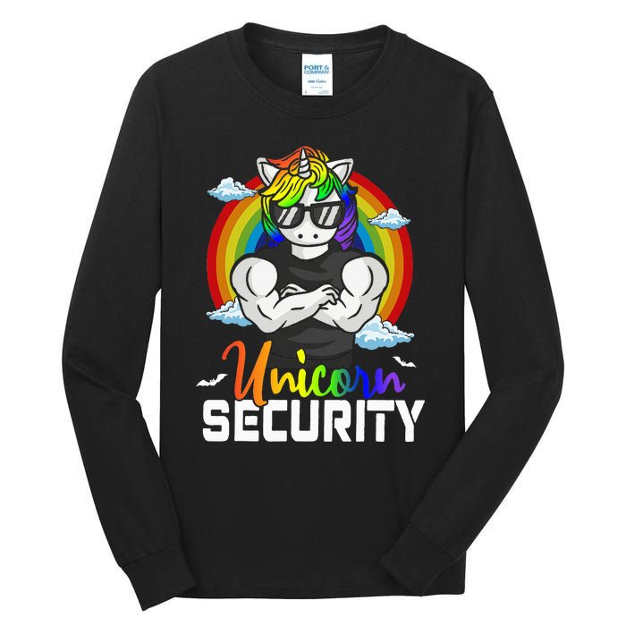 Halloween Costume Unicorn Security Matching Family Tall Long Sleeve T-Shirt