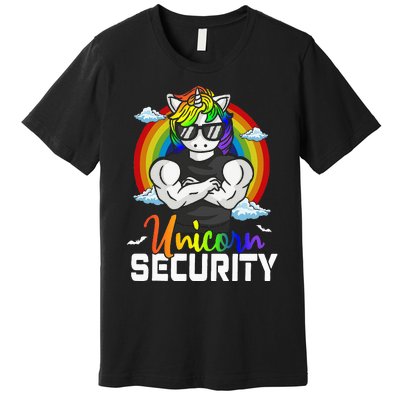 Halloween Costume Unicorn Security Matching Family Premium T-Shirt