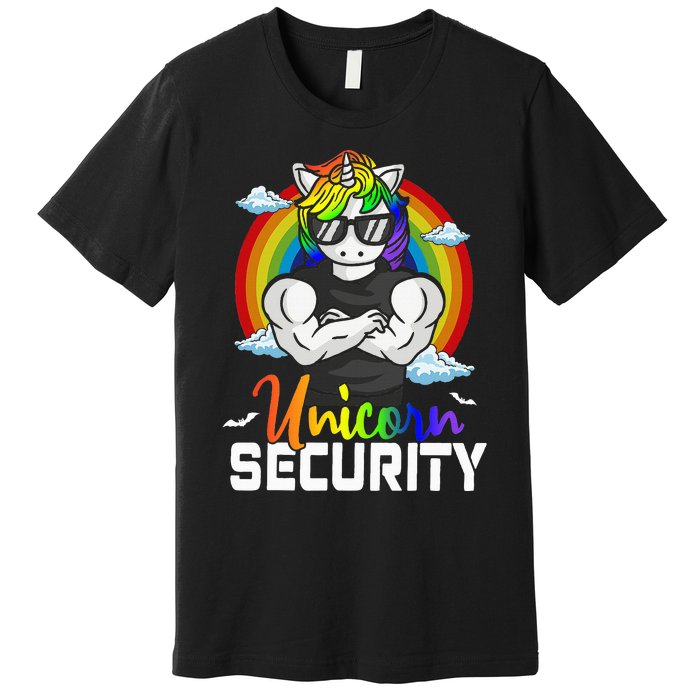 Halloween Costume Unicorn Security Matching Family Premium T-Shirt