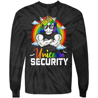 Halloween Costume Unicorn Security Matching Family Tie-Dye Long Sleeve Shirt