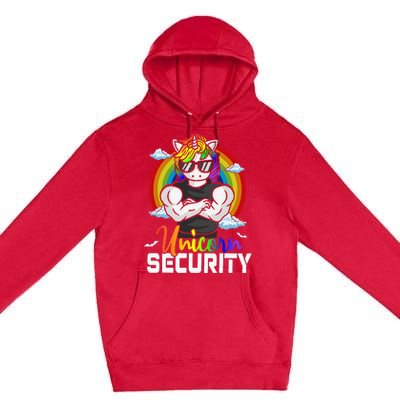 Halloween Costume Unicorn Security Matching Family Premium Pullover Hoodie