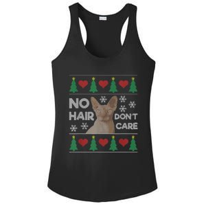 Hairless Cat Ugly Christmas Sweater Sphynx Cat Ladies PosiCharge Competitor Racerback Tank