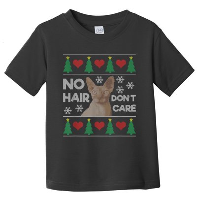 Hairless Cat Ugly Christmas Sweater Sphynx Cat Toddler T-Shirt