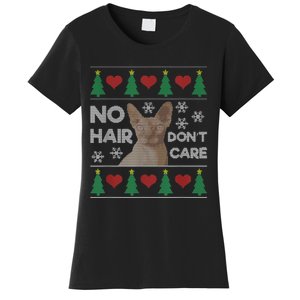 Hairless Cat Ugly Christmas Sweater Sphynx Cat Women's T-Shirt