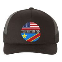 Half Congolese USA Flag Democratic Republic Of The Congo Yupoong Adult 5-Panel Trucker Hat