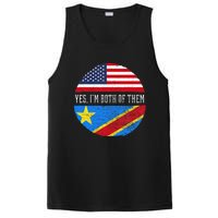 Half Congolese USA Flag Democratic Republic Of The Congo PosiCharge Competitor Tank