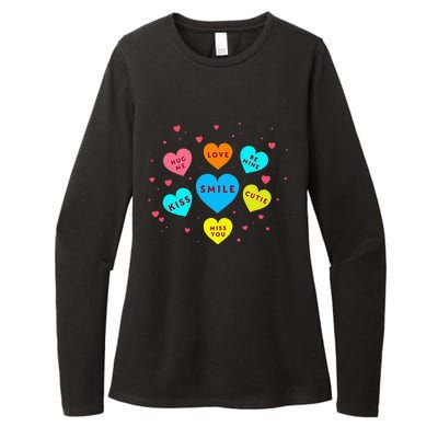 Heart Candy Valentine Candy Hearts Valentine Womens CVC Long Sleeve Shirt