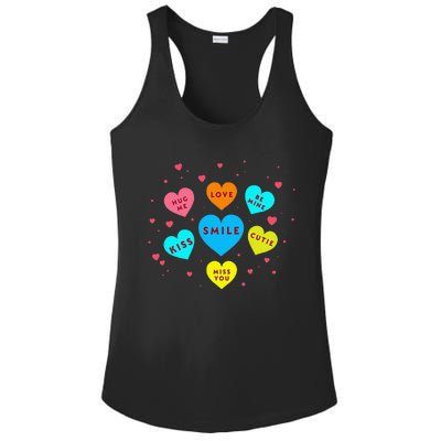 Heart Candy Valentine Candy Hearts Valentine Ladies PosiCharge Competitor Racerback Tank