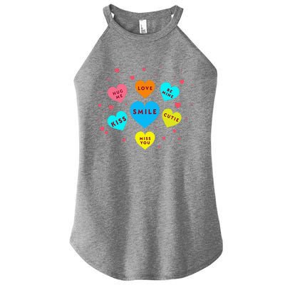 Heart Candy Valentine Candy Hearts Valentine Women's Perfect Tri Rocker Tank