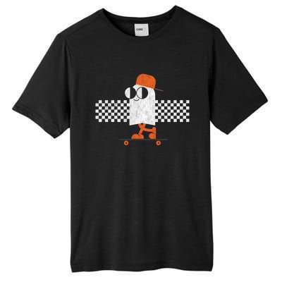 Halloween Cute Vintage Retro Ghost On Skateboard Funny Gift Tall Fusion ChromaSoft Performance T-Shirt