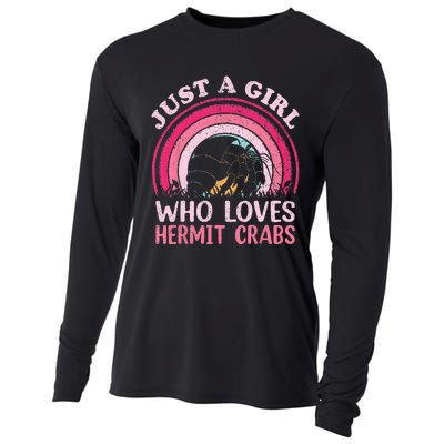 Hermit Crab Vintage Retro Just A Girl Who Loves Hermit Crabs Cooling Performance Long Sleeve Crew