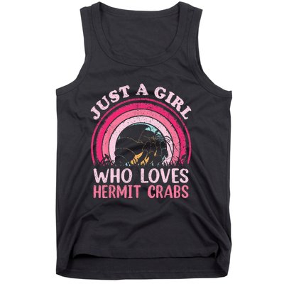 Hermit Crab Vintage Retro Just A Girl Who Loves Hermit Crabs Tank Top