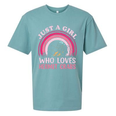 Hermit Crab Vintage Retro Just A Girl Who Loves Hermit Crabs Sueded Cloud Jersey T-Shirt