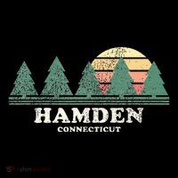 Hamden Ct Vintage Throwback Retro 70s Flat Bill Trucker Hat