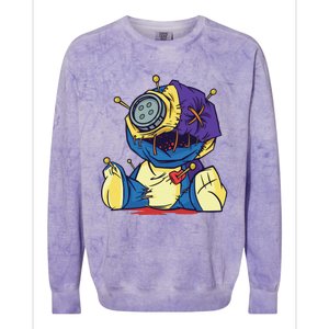 Halloween Creepy Voodoo Doll Colorblast Crewneck Sweatshirt