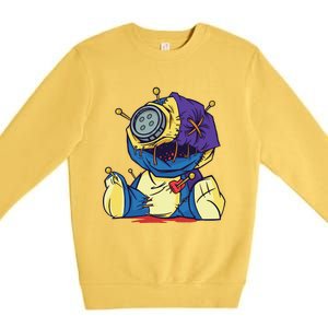 Halloween Creepy Voodoo Doll Premium Crewneck Sweatshirt