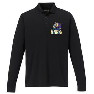 Halloween Creepy Voodoo Doll Performance Long Sleeve Polo