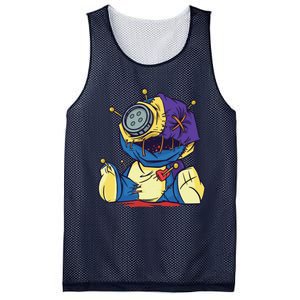 Halloween Creepy Voodoo Doll Mesh Reversible Basketball Jersey Tank