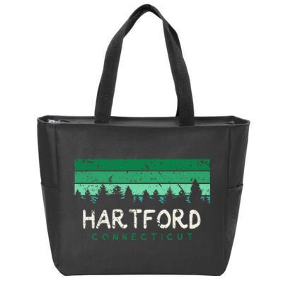 Hartford Connecticut Vintage Zip Tote Bag