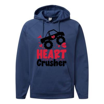 Heart Crusher Valentine Day Gift Performance Fleece Hoodie