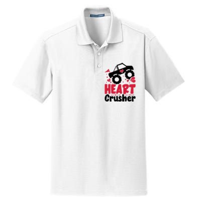 Heart Crusher Valentine Day Gift Dry Zone Grid Polo