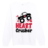 Heart Crusher Valentine Day Gift Premium Crewneck Sweatshirt