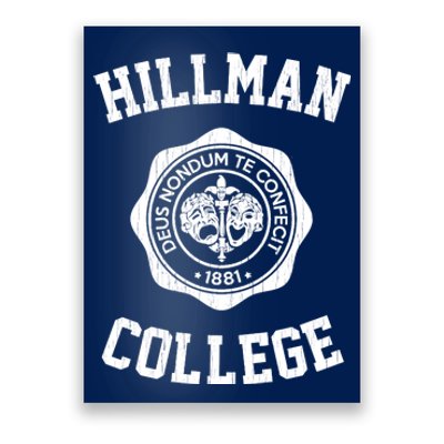 Hillman College Vintage 1881 Poster