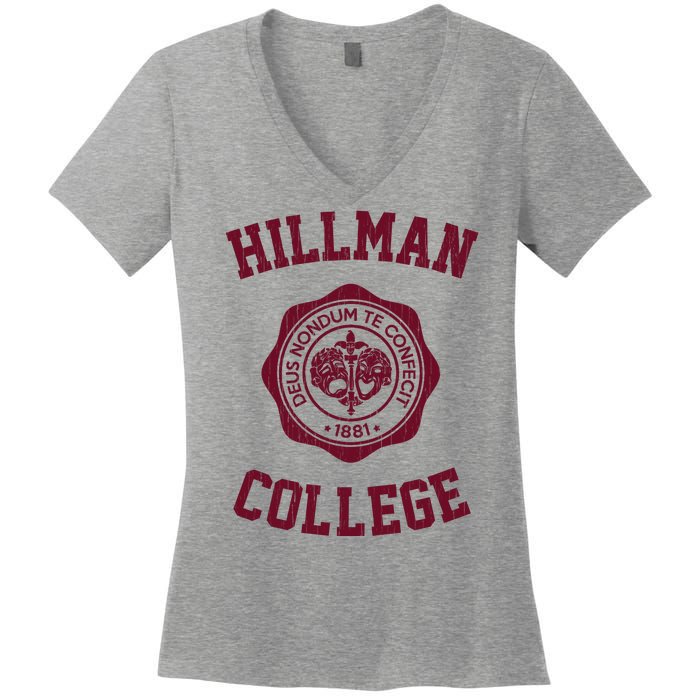 Hillman College Vintage 1881 Women's V-Neck T-Shirt