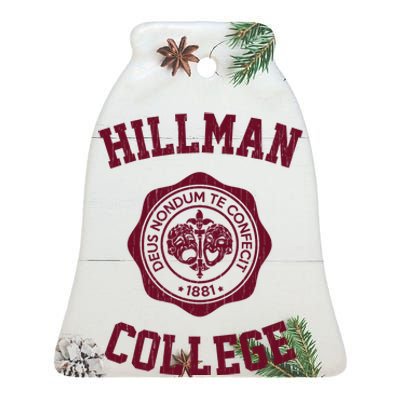 Hillman College Vintage 1881 Ceramic Bell Ornament