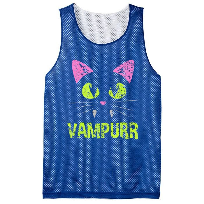 Halloween Cat Vampurr Vampire For Funny Man Creative Mesh Reversible Basketball Jersey Tank