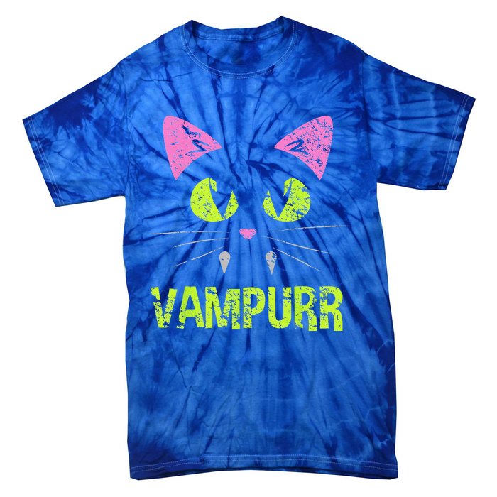 Halloween Cat Vampurr Vampire For Funny Man Creative Tie-Dye T-Shirt