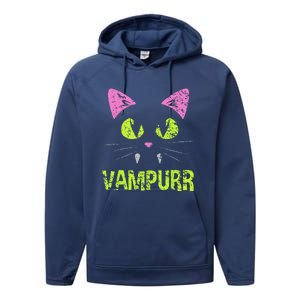 Halloween Cat Vampurr Vampire For Funny Man Creative Performance Fleece Hoodie