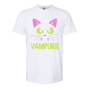 Halloween Cat Vampurr Vampire For Funny Man Creative Softstyle CVC T-Shirt