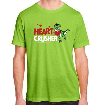 Heart Crusher Valentines Day Dinosaur T Rex Lover Gift Adult ChromaSoft Performance T-Shirt