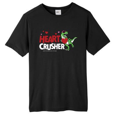 Heart Crusher Valentines Day Dinosaur T Rex Lover Gift Tall Fusion ChromaSoft Performance T-Shirt