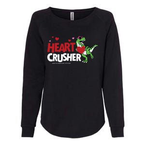 Heart Crusher Valentines Day Dinosaur T Rex Lover Gift Womens California Wash Sweatshirt