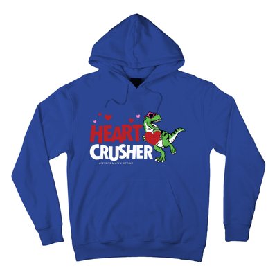 Heart Crusher Valentines Day Dinosaur T Rex Lover Gift Hoodie