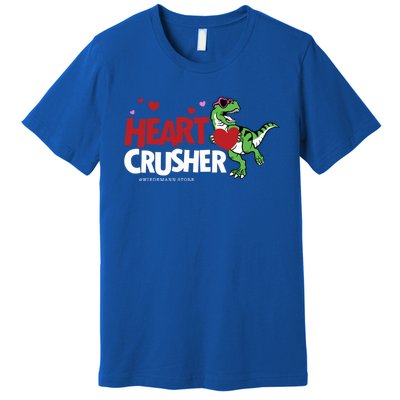 Heart Crusher Valentines Day Dinosaur T Rex Lover Gift Premium T-Shirt