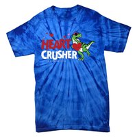 Heart Crusher Valentines Day Dinosaur T Rex Lover Gift Tie-Dye T-Shirt