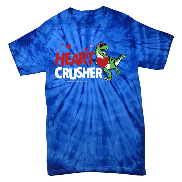 Heart Crusher Valentines Day Dinosaur T Rex Lover Gift Tie-Dye T-Shirt