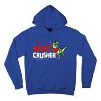 Heart Crusher Valentines Day Dinosaur T Rex Lover Gift Tall Hoodie