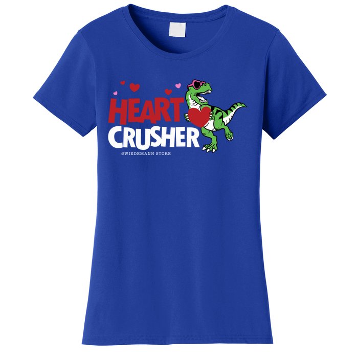 Heart Crusher Valentines Day Dinosaur T Rex Lover Gift Women's T-Shirt