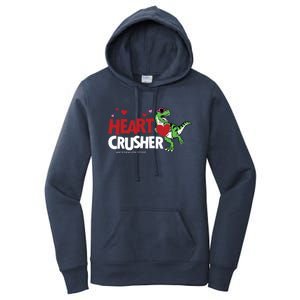 Heart Crusher Valentines Day Dinosaur T Rex Lover Gift Women's Pullover Hoodie