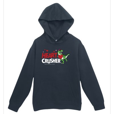 Heart Crusher Valentines Day Dinosaur T Rex Lover Gift Urban Pullover Hoodie