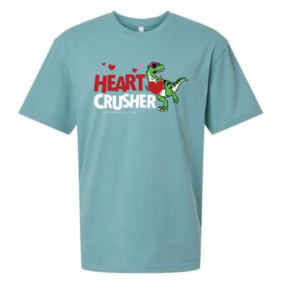 Heart Crusher Valentines Day Dinosaur T Rex Lover Gift Sueded Cloud Jersey T-Shirt