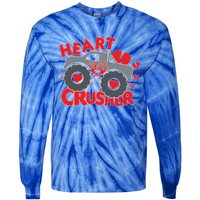 Hearts Crusher Valentines Day Monster Truck Cool Gift Tie-Dye Long Sleeve Shirt