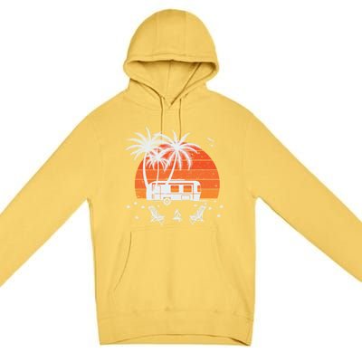 Happy Camper Vacation Gift Premium Pullover Hoodie