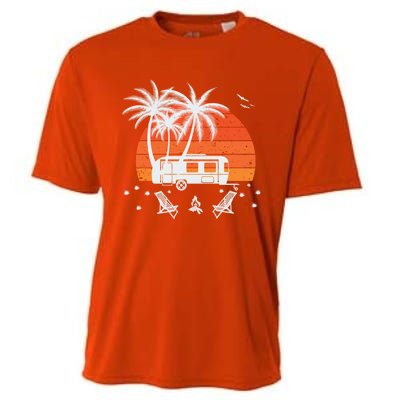 Happy Camper Vacation Gift Cooling Performance Crew T-Shirt