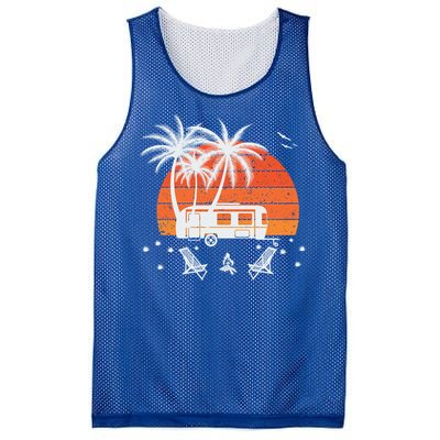 Happy Camper Vacation Gift Mesh Reversible Basketball Jersey Tank