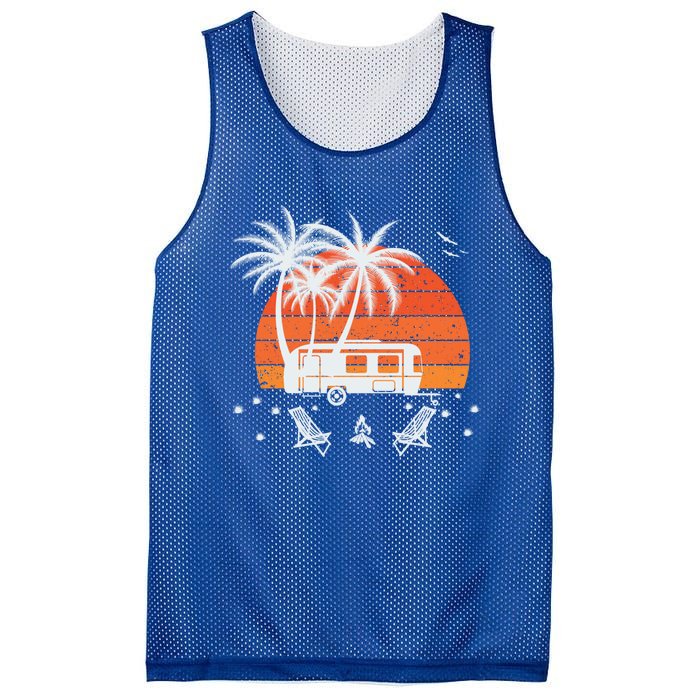 Happy Camper Vacation Gift Mesh Reversible Basketball Jersey Tank